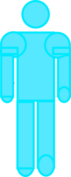Blue Stick Figure Clip Art - Blue Man Stick Figure (240x598)