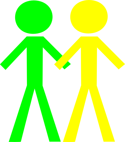 Caring Stick Man Clip Art - Clip Art (528x597)