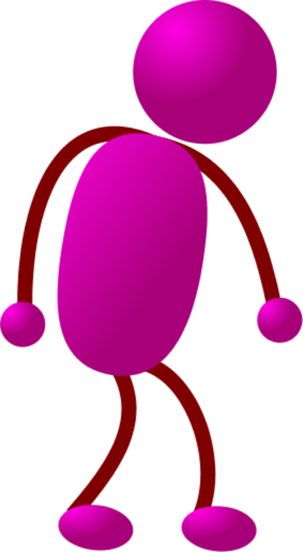 Stick Man Tired - Purple Stickman (600x1092)