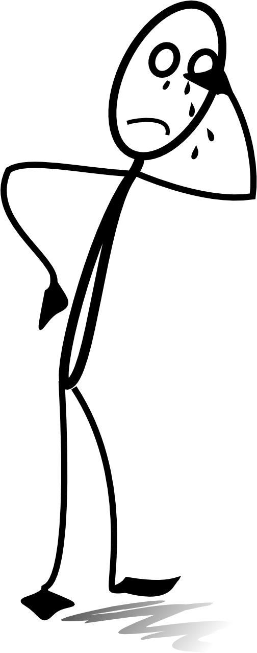 Sad - Sad Stick Figure Transparent Background (512x1280)