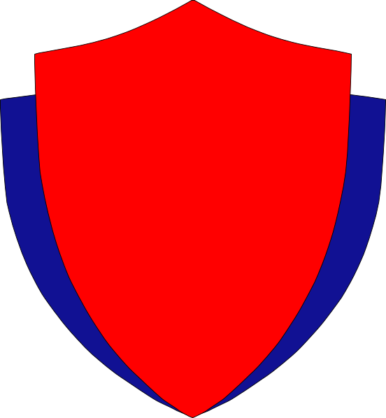 Shield Svg Clip Arts 552 X 598 Px - Blue And Red Shield Png (552x598)