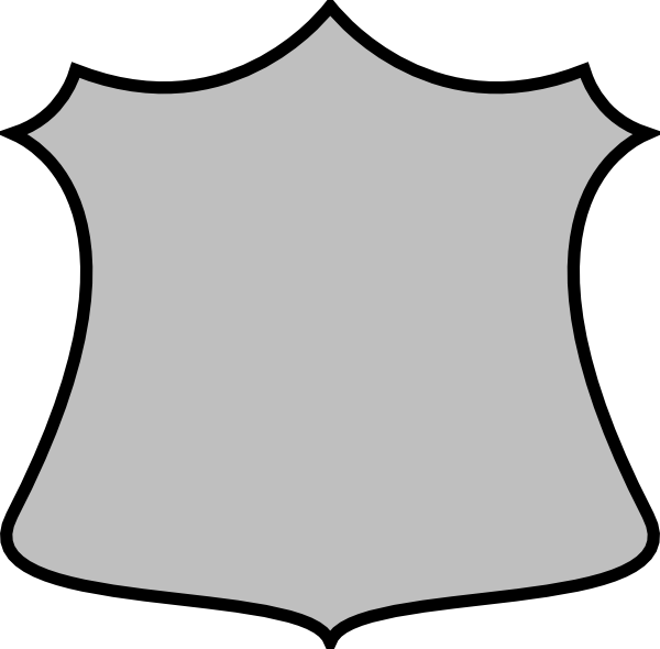 Shield Clipart Gray - Plain Sheild (600x590)
