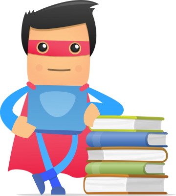 Kid Super Hero - Library Superhero (360x400)