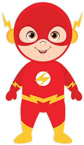 Heroes Y Heroinas Dibujos - Flash Superhero Clipart (288x500)