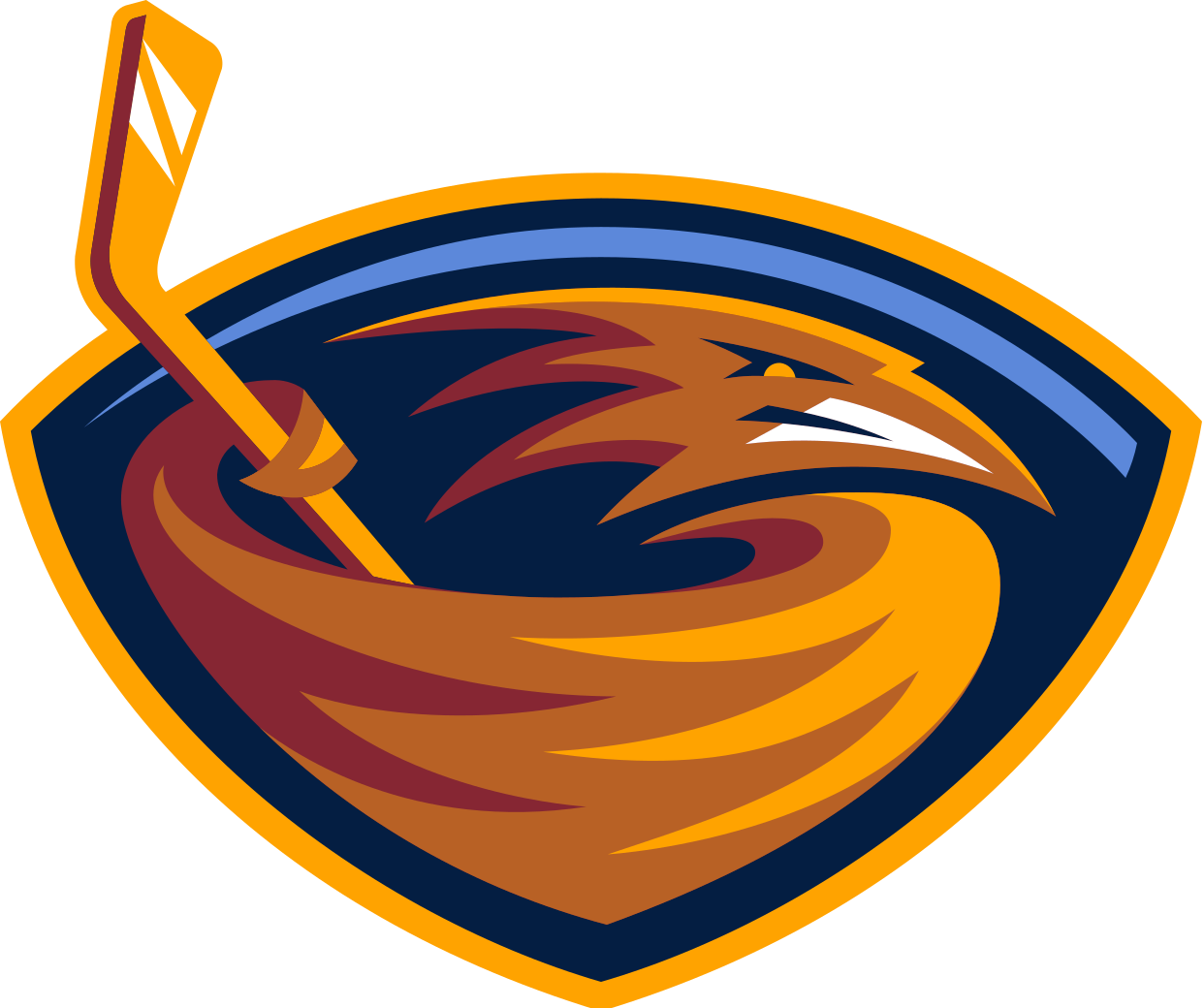 It's A Much More Simpler, Cohesive And Refined Shape - Atlanta Thrashers First Logo (1242x1040)