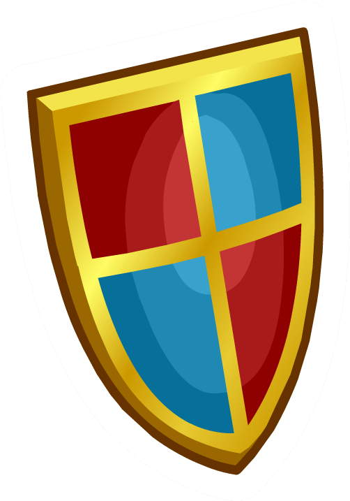 Medieval Shield Pin - Club Penguin Medieval Flag (716x716)