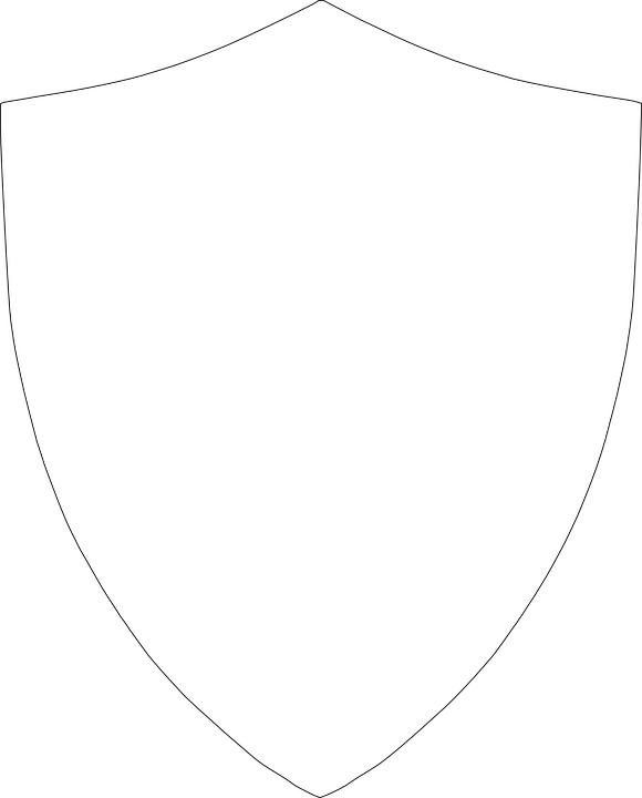 Shield Armor Coat Medieval Outline - Shield Vector White (580x720)