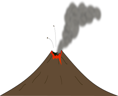 Brown Volcano Clip Art - Le Petit Prince Volcano (400x326)