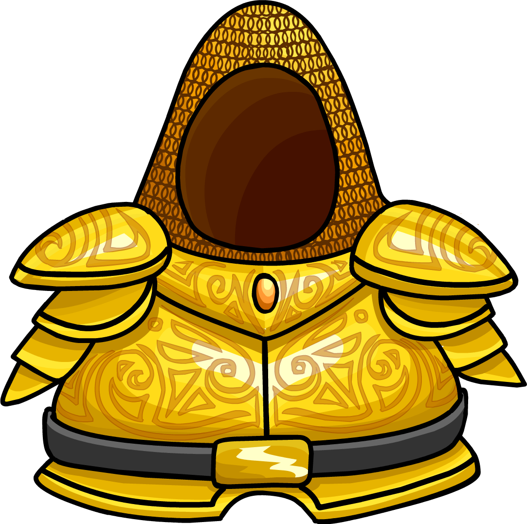 Golden Knight's Armor - Club Penguin Gold Items (1083x1077)