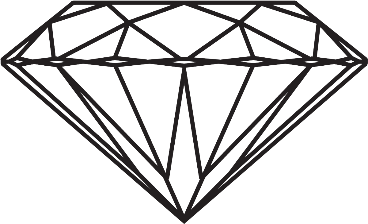 New Images 2018 Free Download Diamond Clipart Black - Diamond Png Black And White (1280x798)