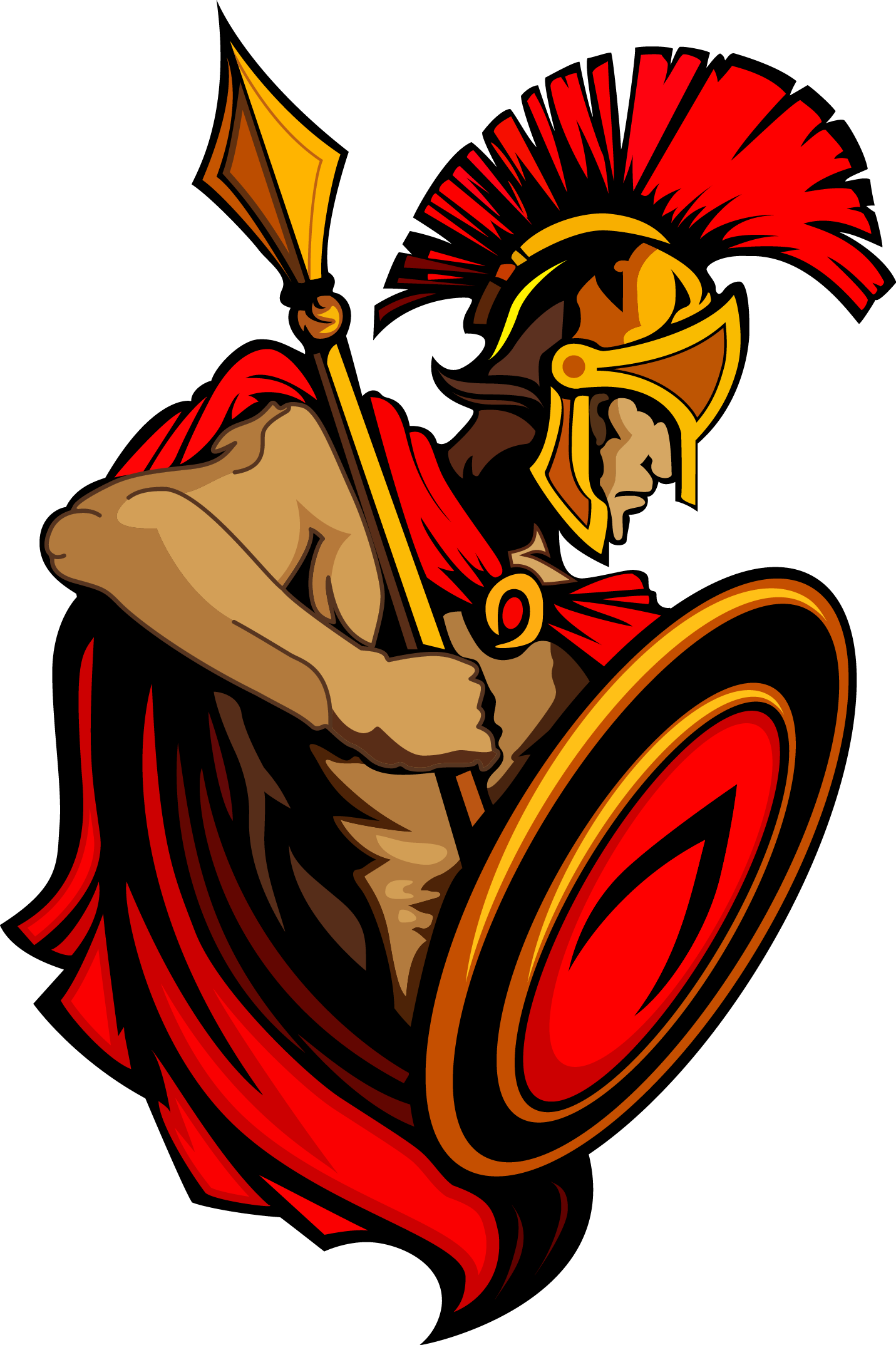 Spartan Army Ancient Greece Trojan War Clip Art - Trojan Warrior Png (1431x2148)