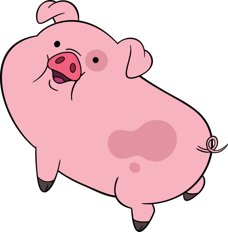 Pig Clipart Transparent - Waddles From Gravity Falls (887x900)