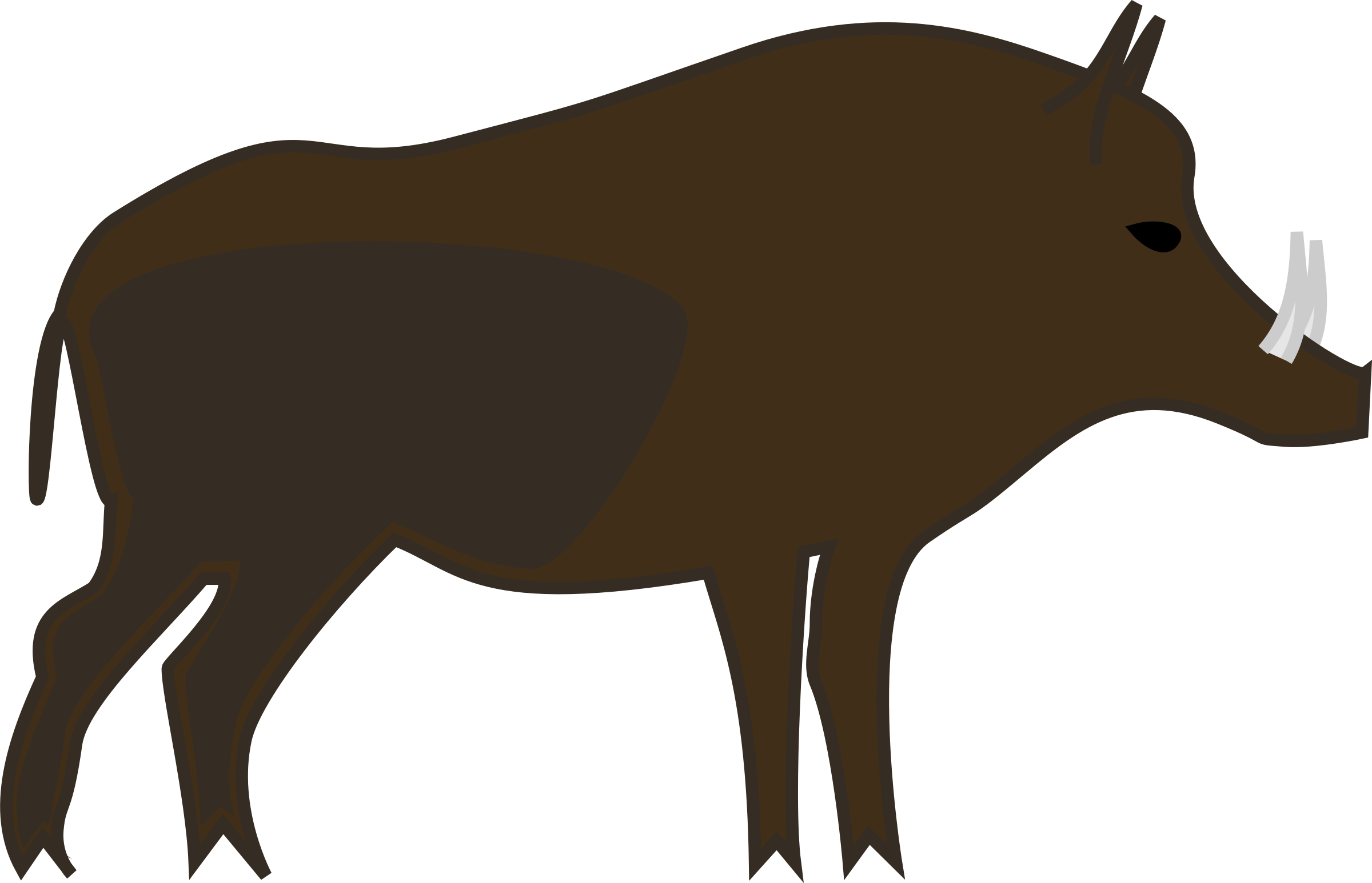 Wild Boar Clipart - Wild Boar Clipart Transparent (2400x1546)