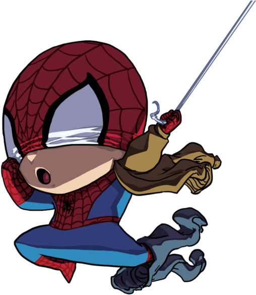 Drawn Superman Cute Spiderman Cartoon - Spider Man Cute Art (600x714)