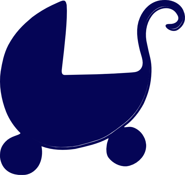 Navy Stroller Clip Art - Clip Art (600x566)