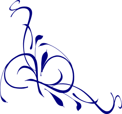 Floral Swirl Navy Clip Art At Photo Png Images - Floral Swirl Vector Free (400x373)