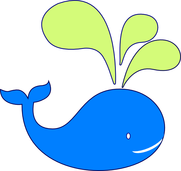 Green Whale Navy Outline - Whale Outline (600x566)