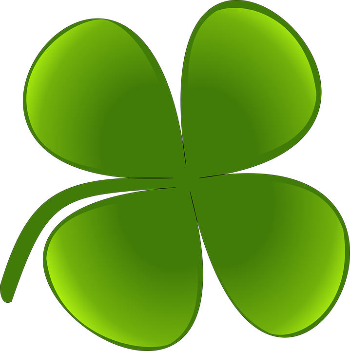 Shamrock Four Leaf Clover Irish Four Leaves Green - Shamrock Clip Art (718x720)