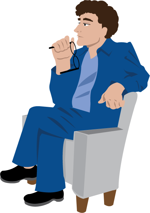 Clipart People Sitting - Critic Clipart (493x698)