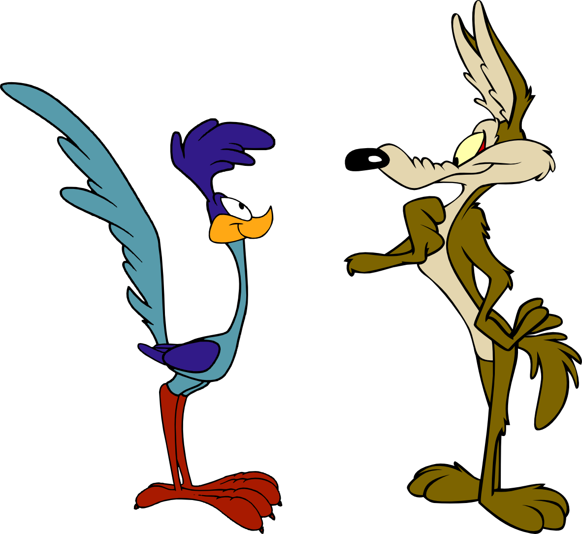 Roadrunner And Coyote - Road Runner And Wiley Coyote (1182x1085)