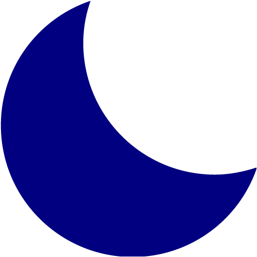 Navy Blue Moon 4 Icon - Moon Icon Blue (512x512)