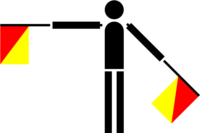 Free Semaphore Sierra - Semaphore Flag V (800x728)