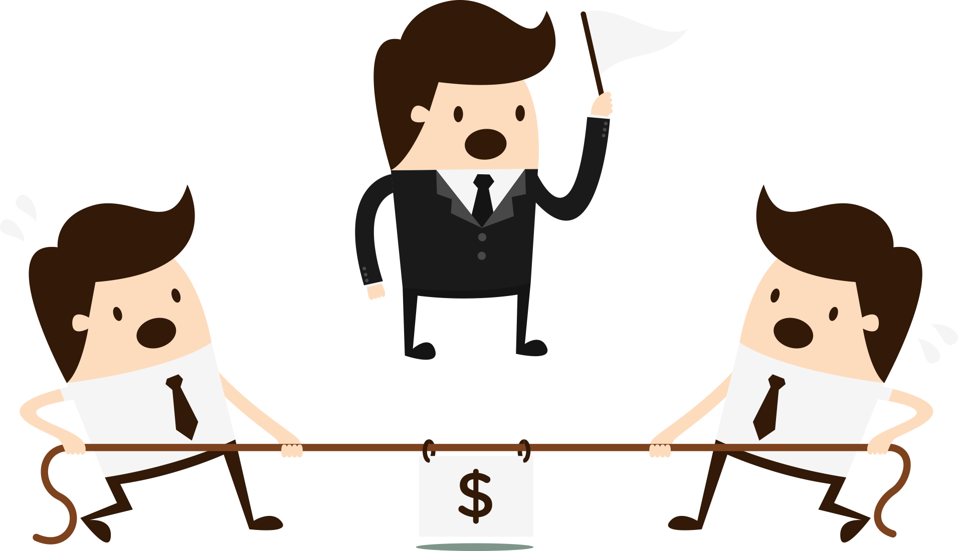 Price War Competition Business - Tug Of War Png (1911x1100)