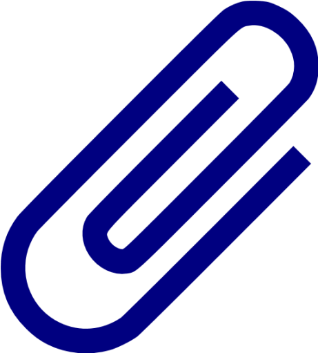Navy Blue Paper Clip 2 Icon - File Attachment Icon Png (512x512)