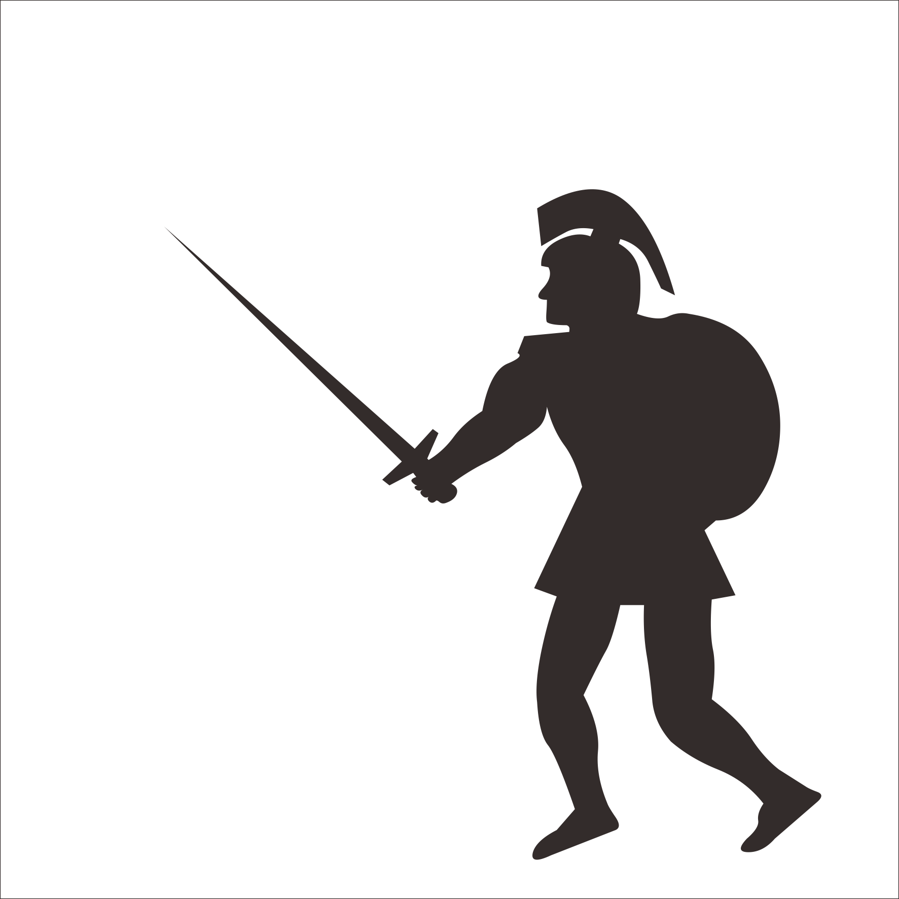 Soldier Gladius Sword Roman Army Clip Art - Roman Soldier Silhouette Png (1773x1773)