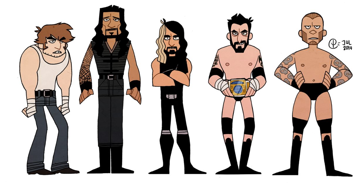 Wresslers By Tattiosala - Wwe Roman Reigns Caricatura (1268x629)