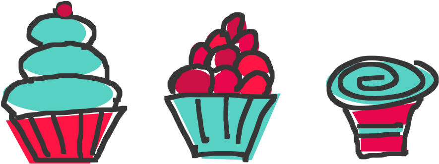 Mini Cupcake Clipart - Clip Art (938x353)