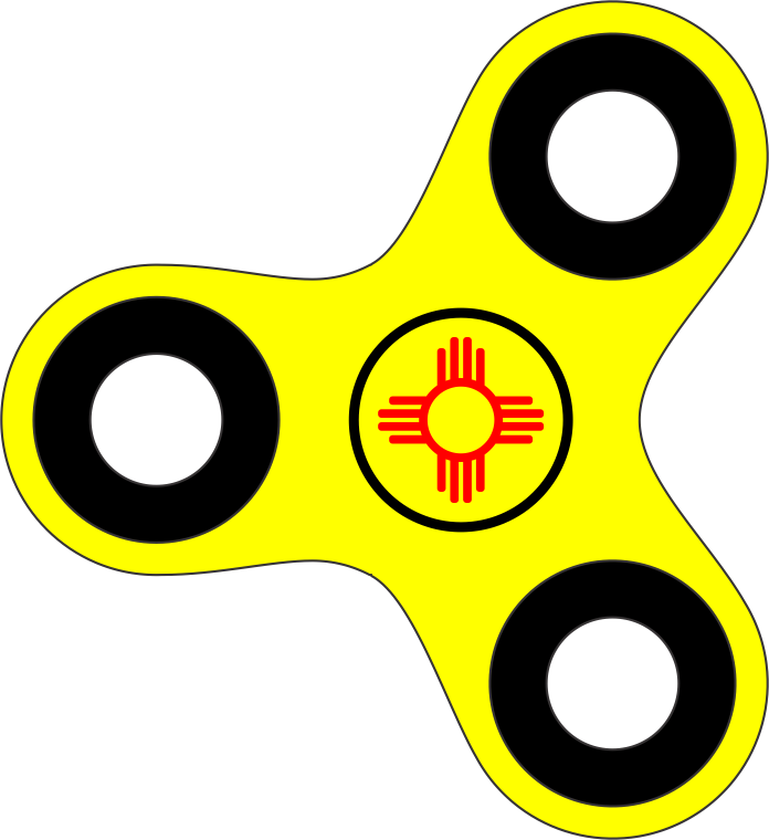 Zia Flag Fidget Spinners - Gifts From New Mexico (696x760)