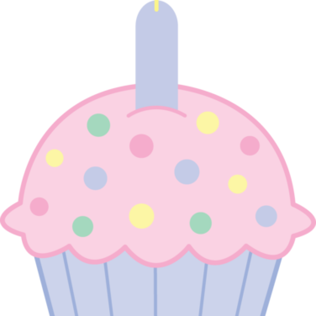 Birthday Cupcake Clipart Cute Pink Birthday Cupcake - Cupcake (1024x1024)