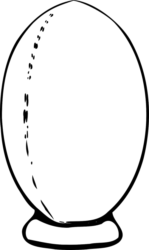 Free Vector Rugby Clip Art - Rugby Ball Clipart (500x842)