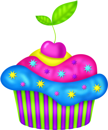 Cupcake Clipartfood - Neon Cupcake Clipart (421x468)