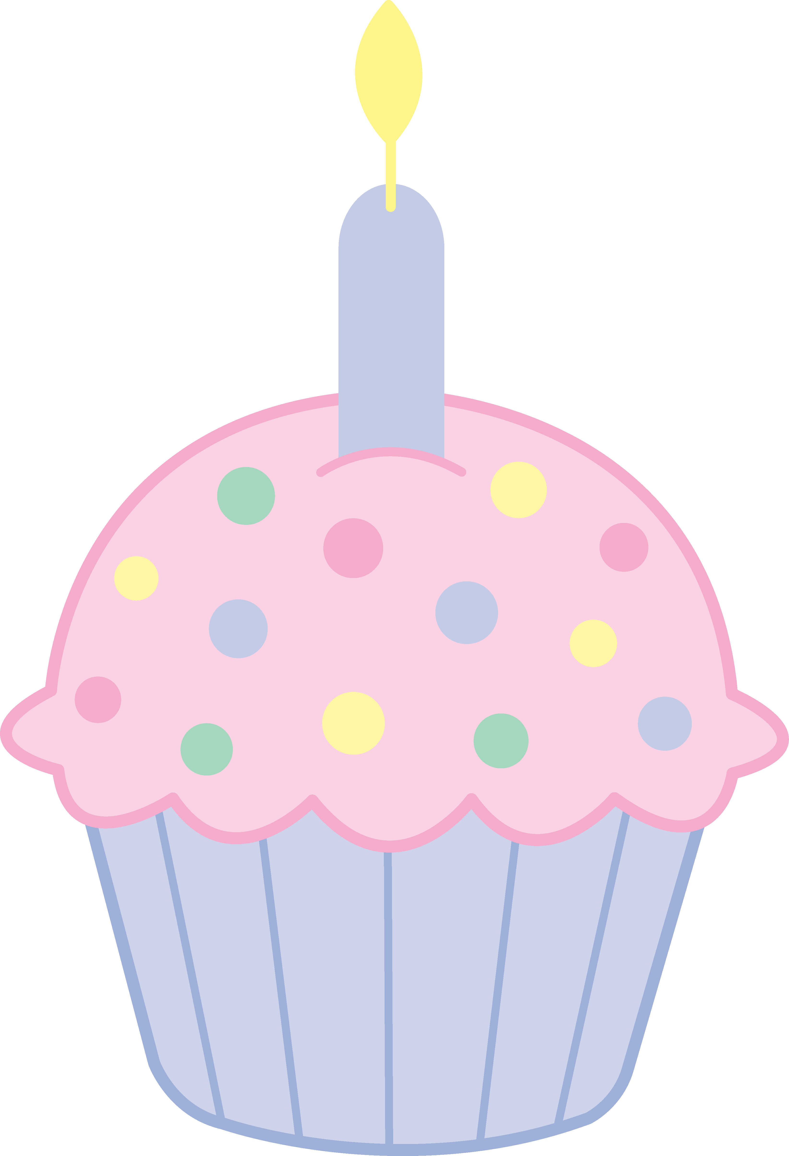 Birthday Cupcake - Cupcake White Icing Clipart (3287x4812)