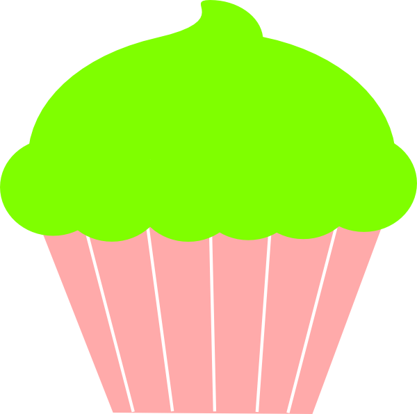 Cupcake Clip Art - Green Cup Cake Clip Art (600x596)