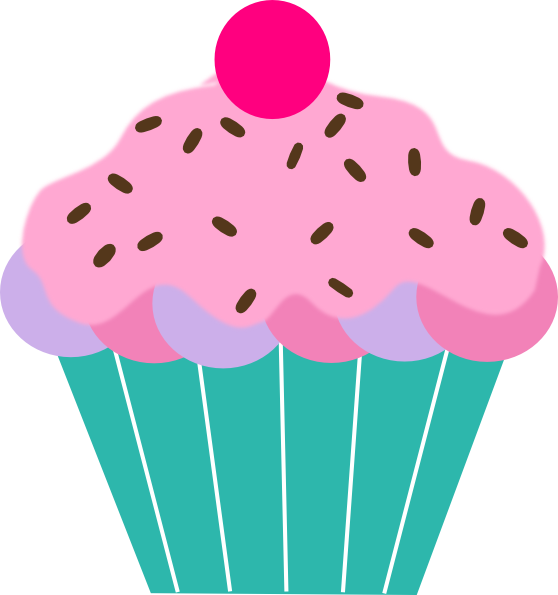 Sprinkles Cliparts - Cupcake Clipart (558x595)