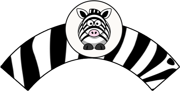 Kit Digital De Aniversário Tema "safari" Para Imprimir - Cartoon Zebra (707x357)