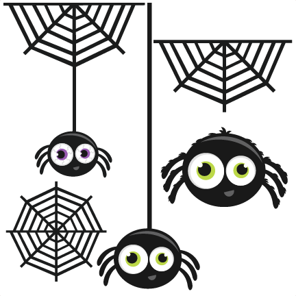 Spider Group Svg Cutting Files For Scrapbooking Halloween - Cute Halloween Spider Clipart (432x432)