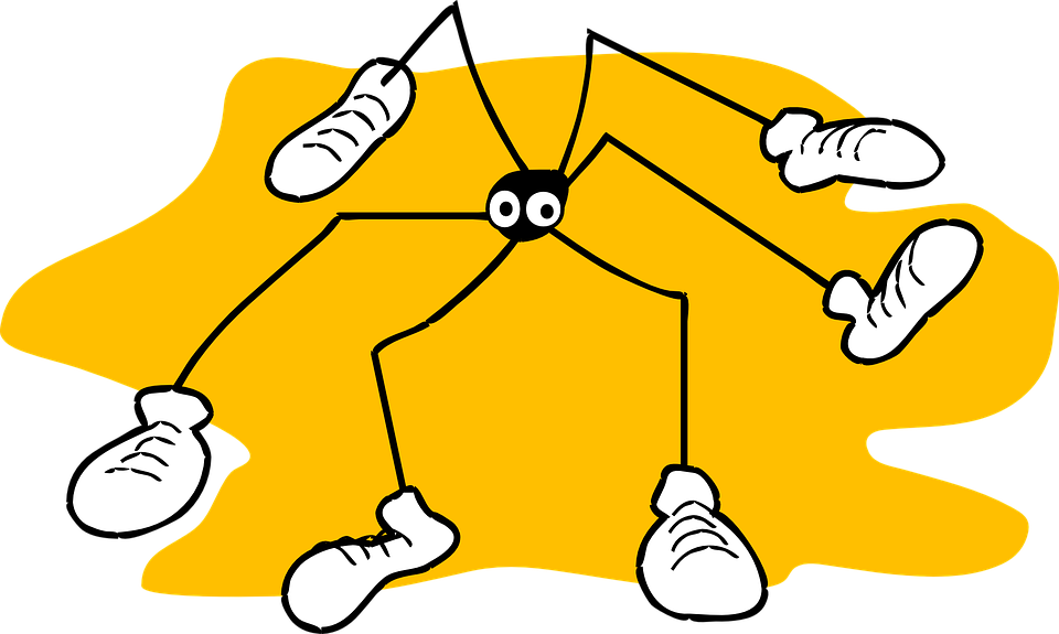 Spider, Yellow, Background, Long, Legs, Arachnid - Daddy Long Legs Cartoon (1252x750)