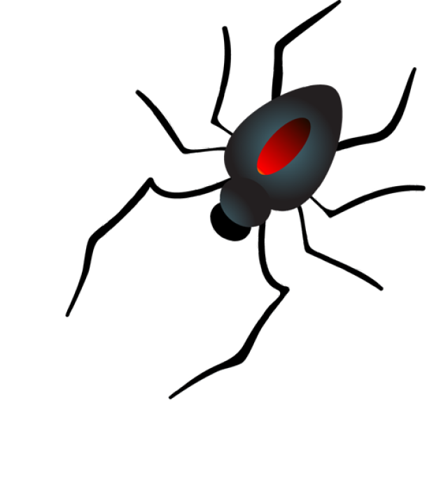 Cute Spider Webs Clipart - Halloween (640x686)