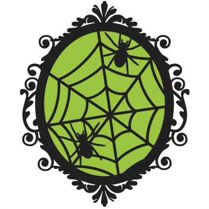 Halloween Spiderweb Frame Svg Scrapbook Cut File Cute - Silhouette (432x432)