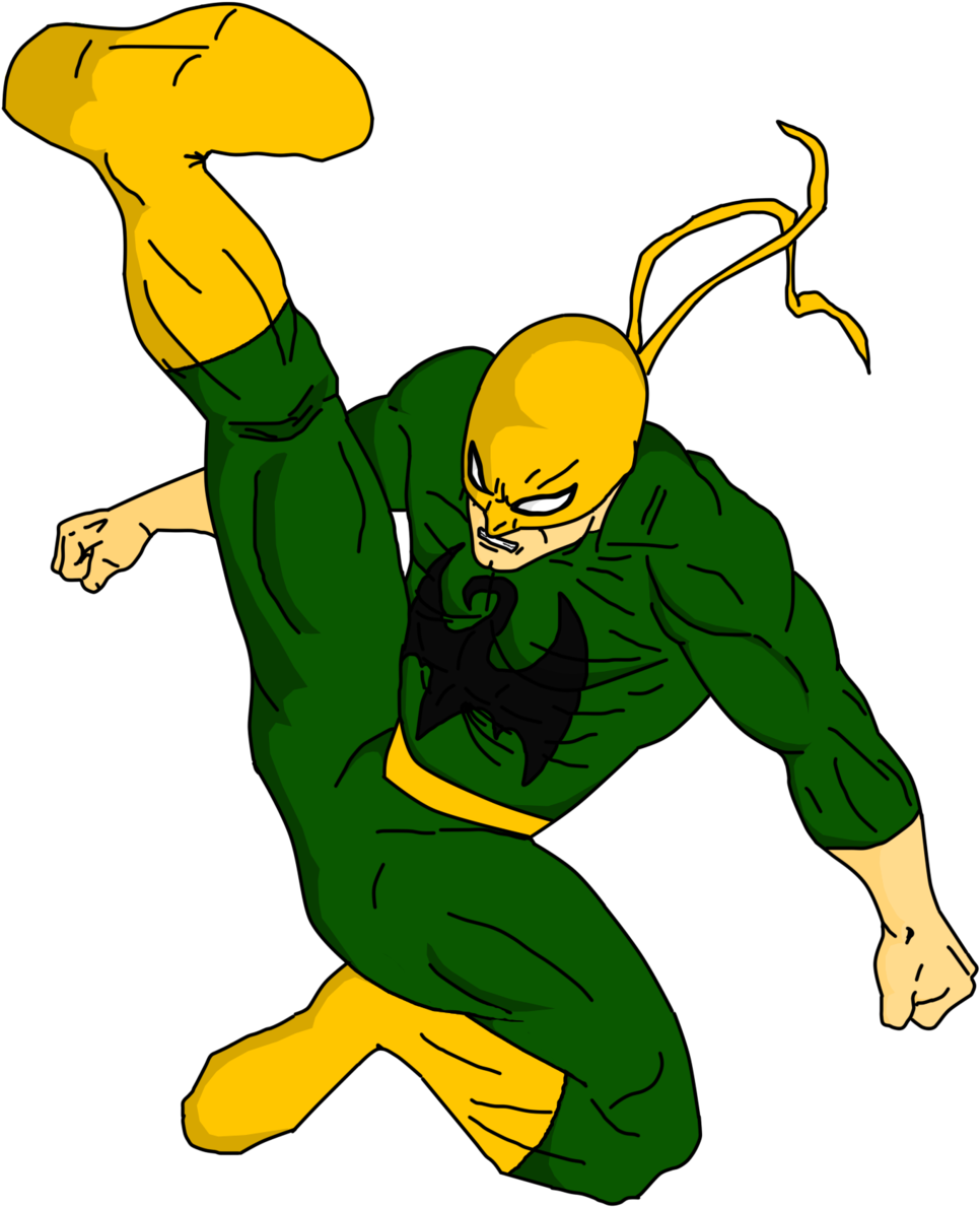 Ultimate Spiderman Cartoon Iron Fist (1024x1396)
