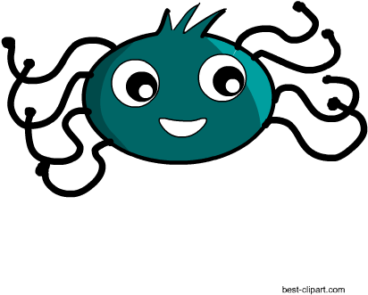 Cute Halloween Spider Clip Art - Clip Art (450x450)