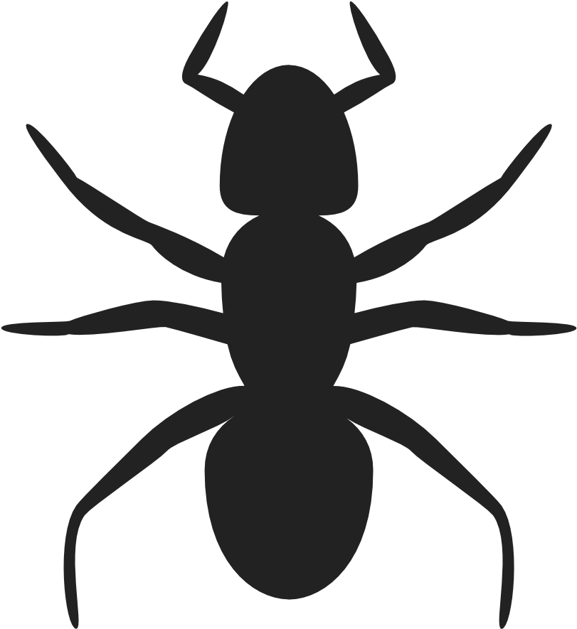 Onlinelabels Clip Art - Ant Silhouette (1000x1000)