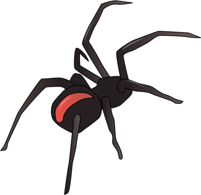 Spider Illustration Free Download Clip Art Free Clip - Redback Spider Vector (400x388)