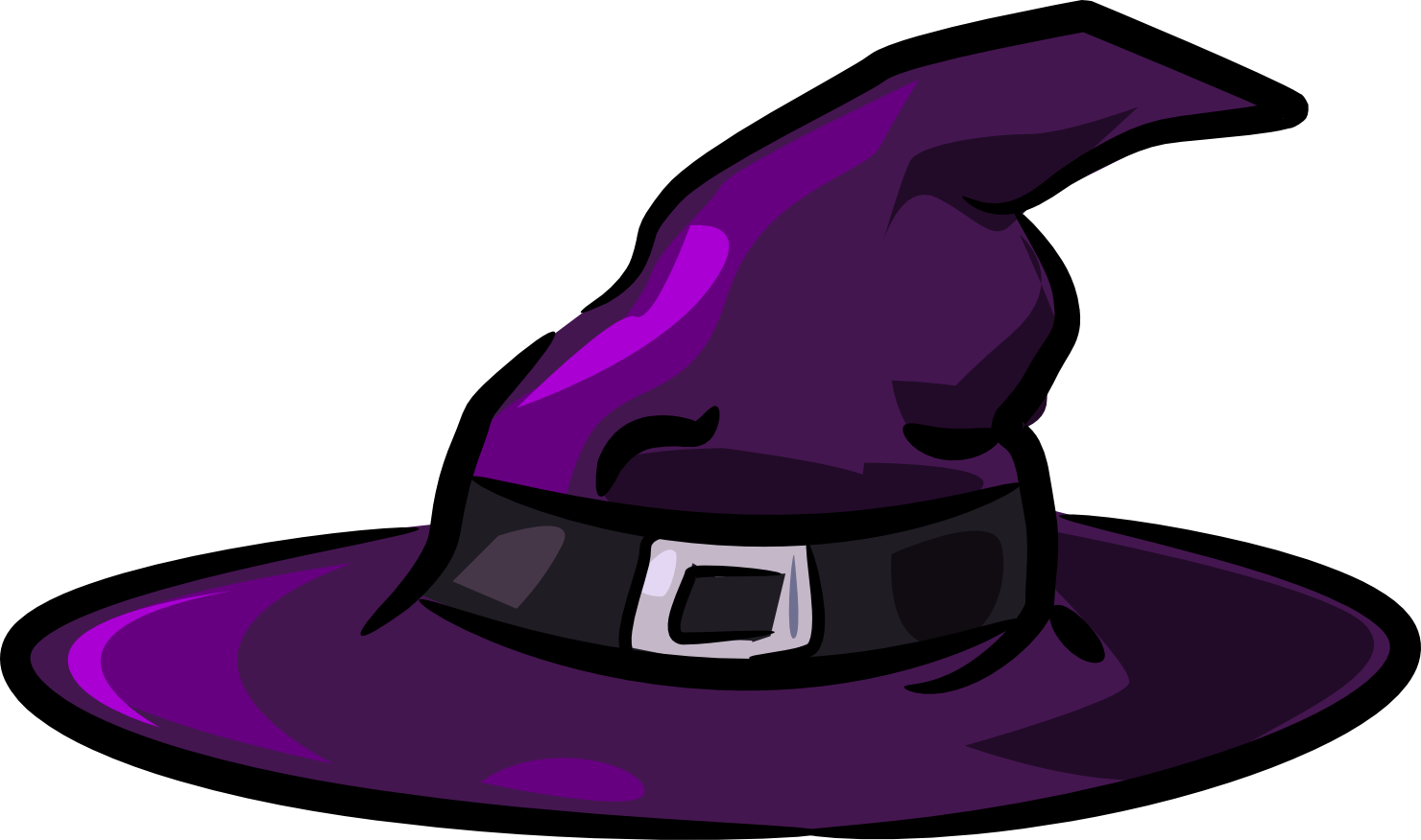 Cute Witch Hat Clipart - Halloween Witches Hat (1480x876)