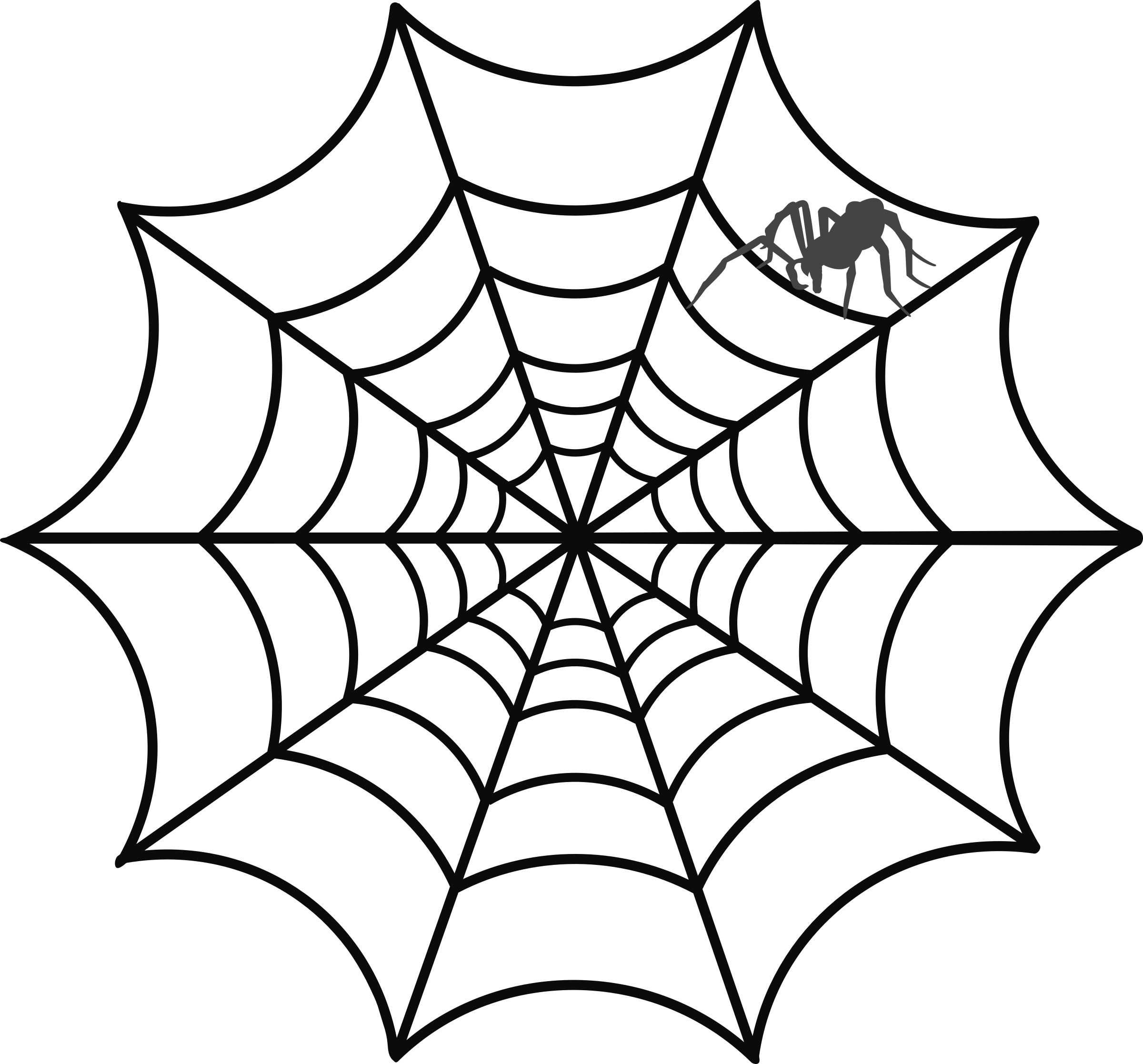 Big Image - Spider Web Cut Out (2400x2234)