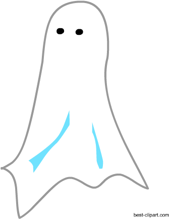 Cute Cartoon Ghost Free Clip Art - Cartoon (450x450)